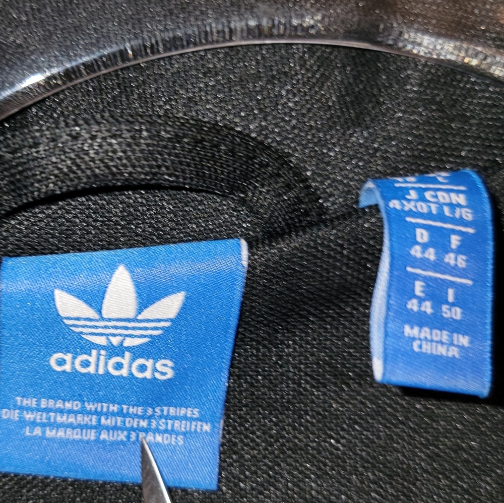 Adidas Rare Farm Rio Black Track Jacket with White Stripes And Floral Lining - Picture 5 of 6